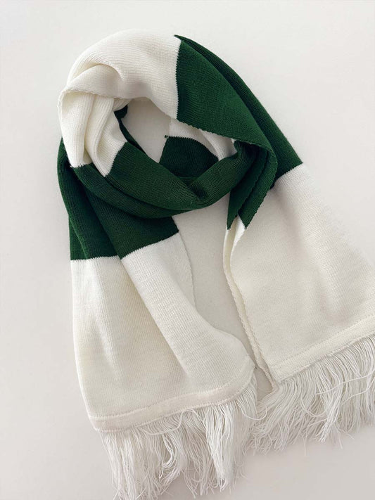 Cache-col Tricot Vert Rayé