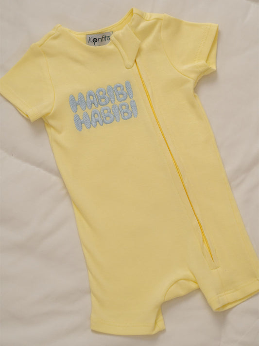 Combinaison Habibi Coton Doux Jaune