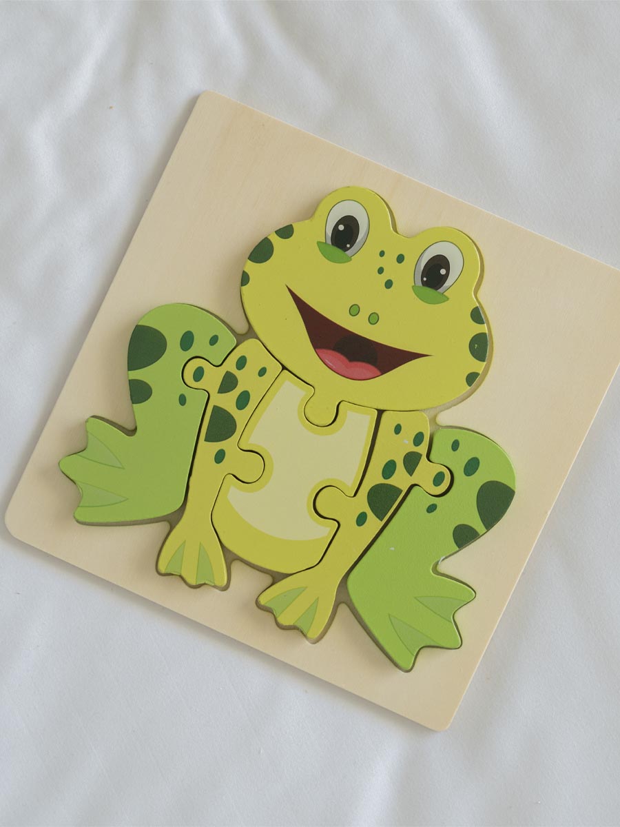 Puzzle en Bois - Grenouille Sautillante