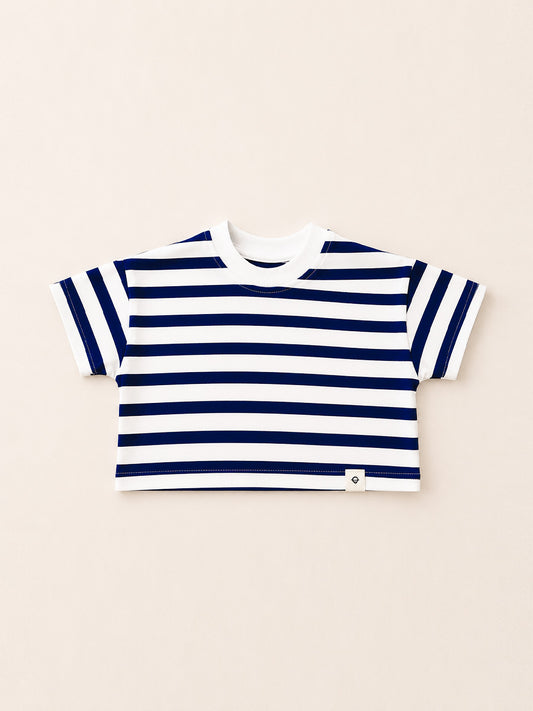 Pull Rayé Bleu Marine
