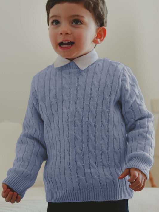 Pull Old-money Bleu ciel V1