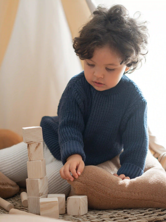 Pull tricot Bleu