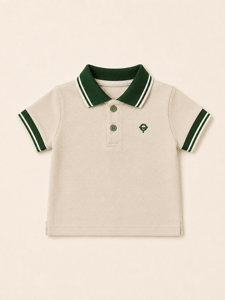 Pull POLO Écru Vert