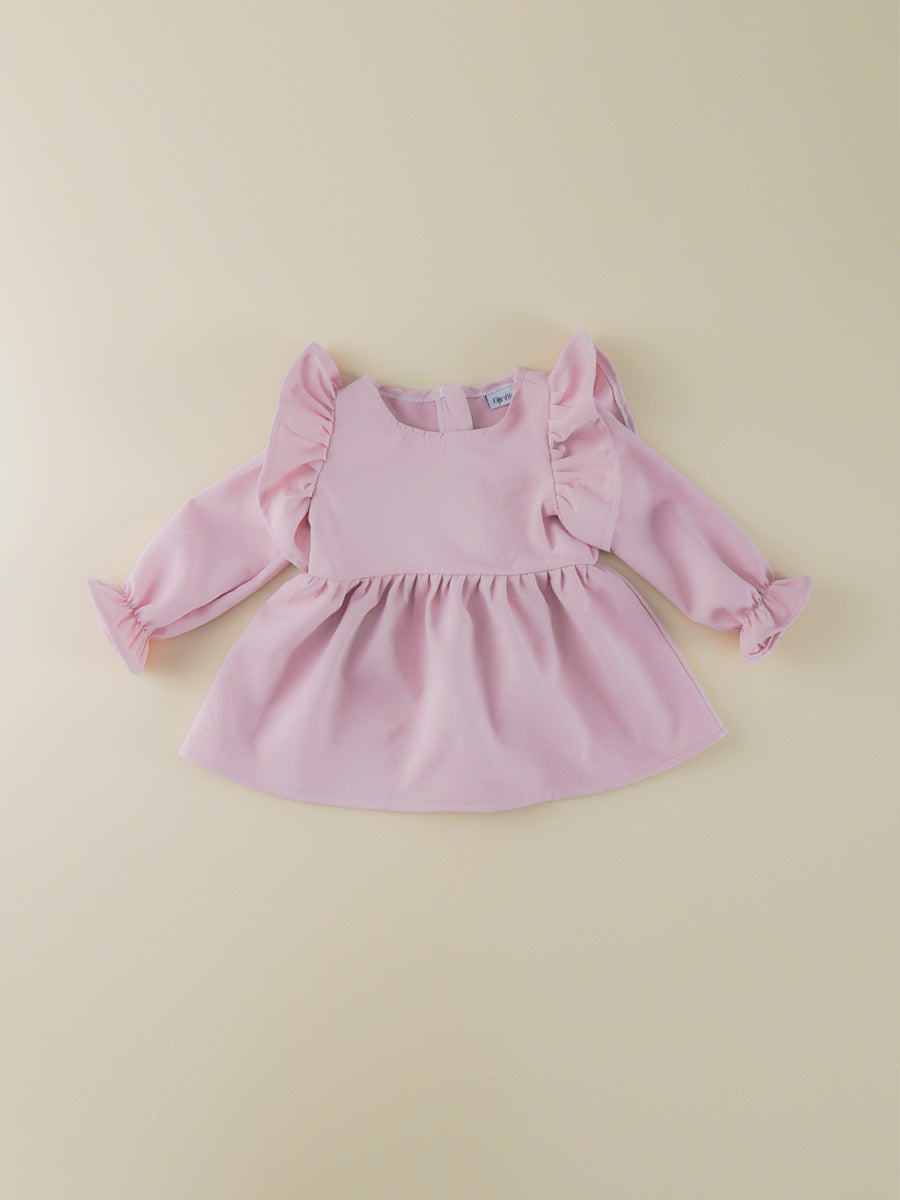 Robe Volants Rose