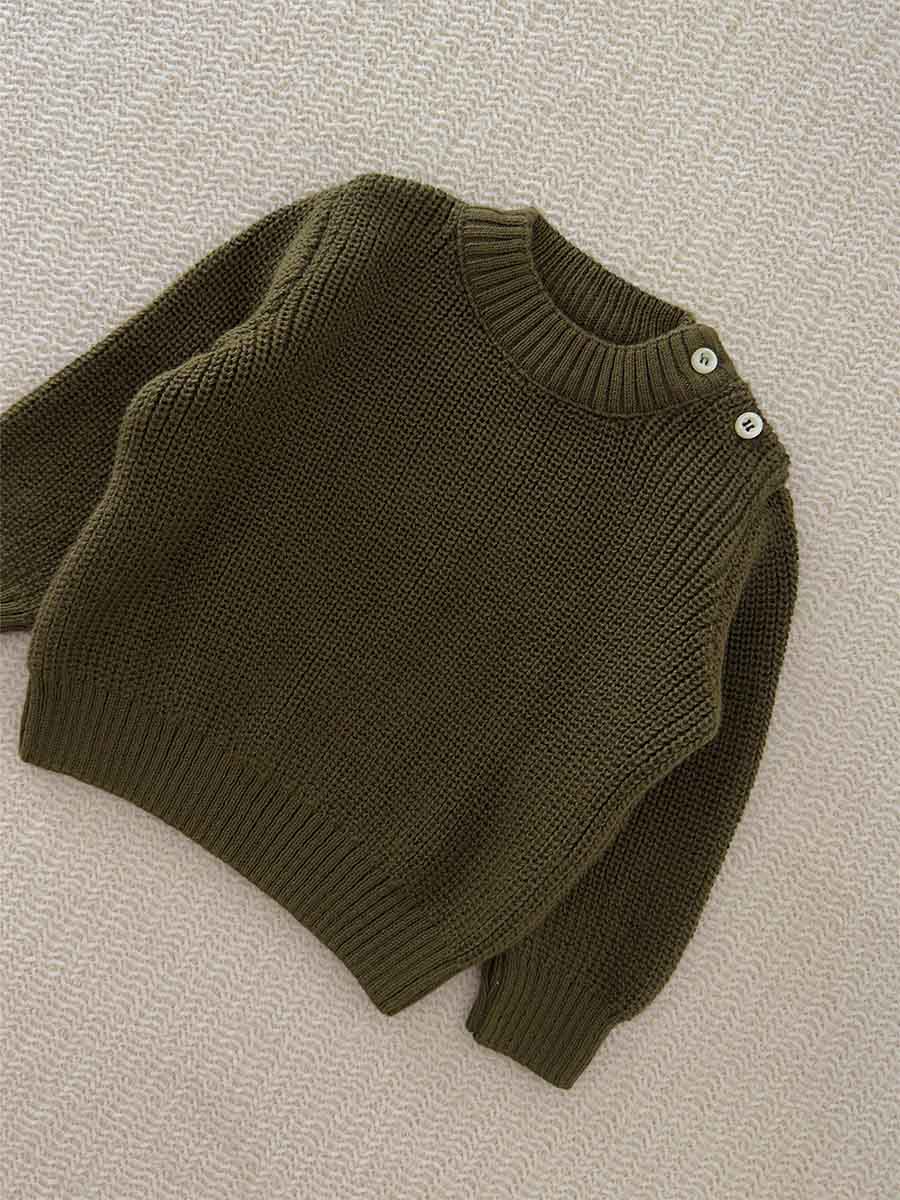 Pull Tricot Vert Militaire
